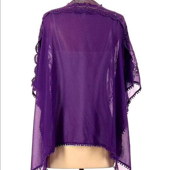 Blue Rain Kimono w/Poncho Style Sleeves (Size S)🌹 - Picture 3 of 10